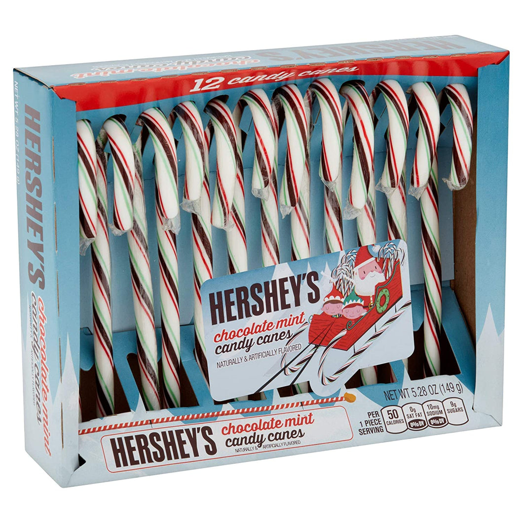 Hershey Christmas Chocolate Mint Candy Canes - 5.28oz