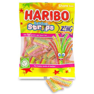 Haribo Rainbow Strips Zing UK - 130g